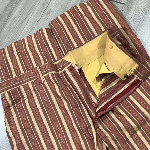Levi’s Dead Stock NWT Permanent Press 1970’s Stripe Flare Dress Slacks Made USA - Picture 8 of 11